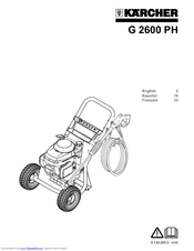 Kärcher G 2600 PH Operator's Manual