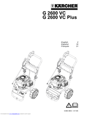 Kärcher G 2600 VC Plus Operator's Manual