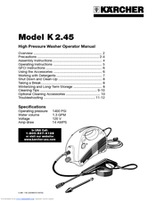 Kärcher K 2.45 Operator's Manual