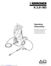 Kärcher K 2.91 MD Operating Instructions Manual