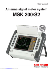 Kathrein MSK 200/S2 User Manual