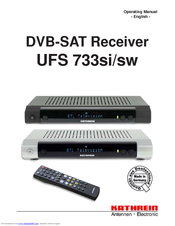 Kathrein UFS 733sw Operating Manual