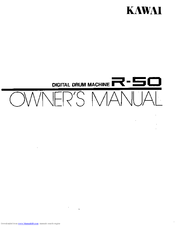 Kawai Digital Drum Machine R-50 Owner's Manual