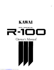 Kawai Digital Drum Machine R100 Owner's Manual