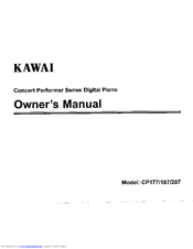 Kawai CP187 Owner's Manual