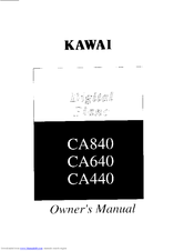 Kawai Digital Piano CA640 Owner's Manual