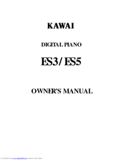 Kawai ES5 Owner's Manual