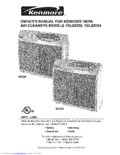 Kenmore HEPA 152.8525 Owner's Manual
