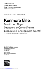 Kenmore Elite 417.8413 Series Use And Care Manual