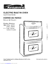 Kenmore 4777 Use And Care Manual