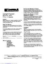 Kenmore 29701 User Manual