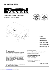 Kenmore 122.161249 Use And Care Manual