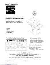 Kenmore 122.166419 Use And Care Manual