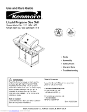 Kenmore 122.16641900 Use And Care Manual