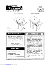 Kenmore 141.16313800 Use And Care Manual