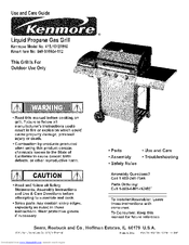 Kenmore 415.16127800 Use And Care Manual