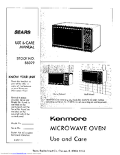 Kenmore 88329 Use And Care Manual