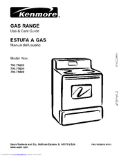 Kenmore 790.75609 Use And Care Manual