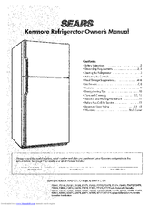 Kenmore 67171 Owner's Manual