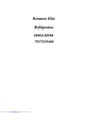 Kenmore Elite 840JL2019A User Manual