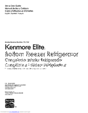 Kenmore ELITE 795.7105 Series Use And Care Manual