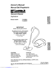 Kenmore 28614 - Canister Vacuum Owner's Manual