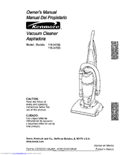 Kenmore ASPIRADORA 116.34723 Owner's Manual