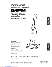 Kenmore ASPIRADORA 116.36722 Owner's Manual