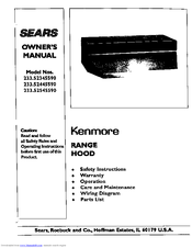 Kenmore 233.52345590 Owner's Manual