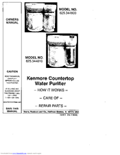 Kenmore 625.344800 Owner's Manual
