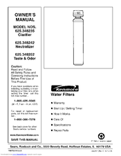 Kenmore 625.348252 Owner's Manual