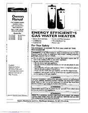 Kenmore ENERGY EFFICIENT 5 153.334490 Owner's Manual