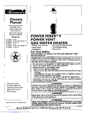 Kenmore POWER MISER 9 153.335816 Owner's Manual
