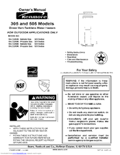 Kenmore 305 Owner's Manual