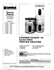 Kenmore POWER MISER 9+ 153.327164 Owner's Manual
