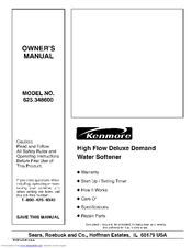 Kenmore 625.348600 Owner's Manual