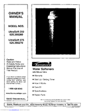 Kenmore ULTRASOFT 250 625.38826 Owner's Manual