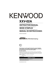 Kenwood XXV-02A - 25th Anniversary Products Amplifier Instruction Manual