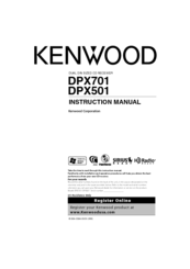 Kenwood DPX701 Instruction Manual