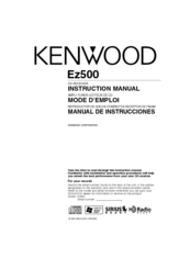 Kenwood EZ500 Instruction Manual