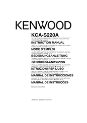 Kenwood KCA-S220A - Car Audio Switcher Instruction Manual