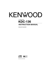 Kenwood KDC-136 Instruction Manual
