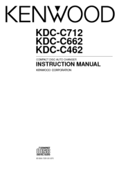 Kenwood KDC-C462 Instruction Manual