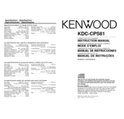 Kenwood KDC-CPS81 Instruction Manual