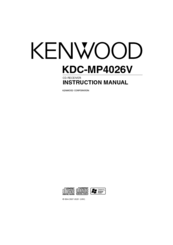 Kenwood KDC-MP4026V Instruction Manual