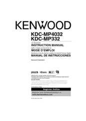 Kenwood KDC-MP4032 Instruction Manual