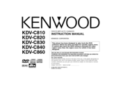 Kenwood KDV-C830 Instruction Manual