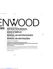 Kenwood 108S - KRC Radio / Cassette Player Instruction Manual
