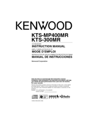 Kenwood KTS300MR - Radio / CD Player Instruction Manual