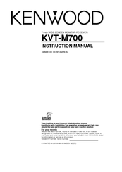 Kenwood KVT-M700 Instruction Manual